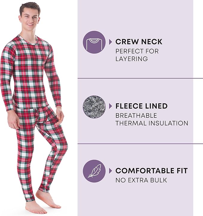 Rocky Thermal Underwear Men Long Johns Men Thermal Underwear Thermals Mens Base Layer Mens Thermals Top and Bottom Set