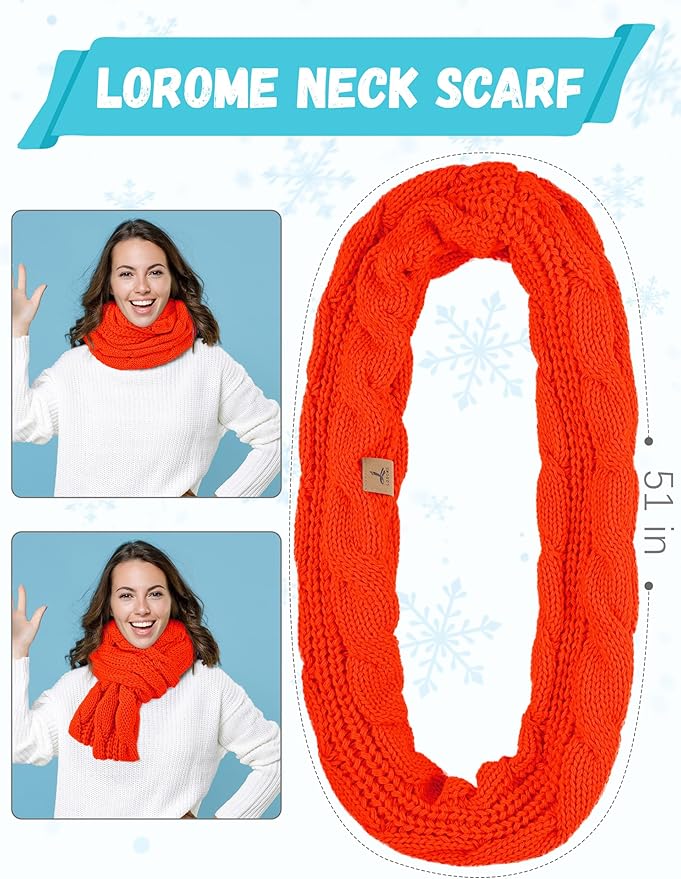 Winter Beanie Hat Scarf Gloves, Warm Fleece Knit Hats Touch Screen Gloves Neck Scarf Set Winter Gifts for Unisex Adult