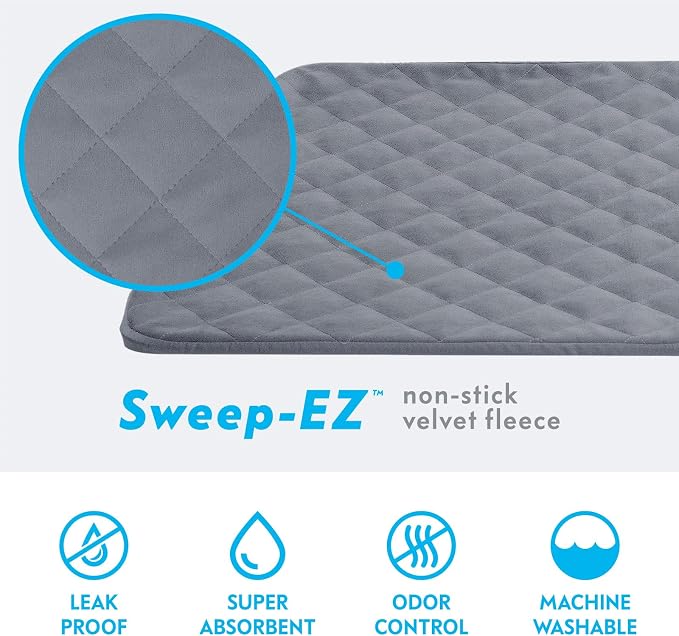 Paw Inspired Fitted Fleece Liner Set for Critter Nation 2-Story Cage, Gray | Double Unit Combo Pack for Ferret Nation/Critter Nation Cage, For Ferrets, Rats, Chinchillas, Hedgehogs, Small Animals, Pets