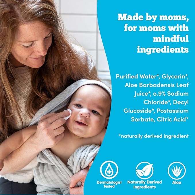 Boogie Eyelid Cleansing Wipes for Baby, Kids & Adults, Made with Isotonic Saline, Individually Wrapped, 25 Ct