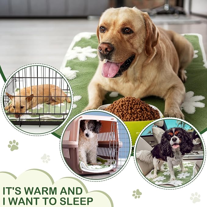 Reginary 4 Pcs Guinea Pig Fleece Blankets, White Flower, 24 x 16 Inch | Waterproof Washable Cage Liners, Absorbent Double Layer Bedding for Guinea Pigs, Reusable Pads for Hamsters Rabbits