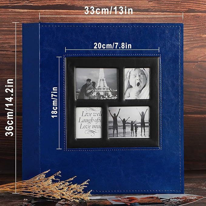 Ywlake Photo Album 4x6 1000 Pockets Photos, Extra Large Capacity Family Wedding Picture Albums Holds 1000 Horizontal and Vertical Photos Blue