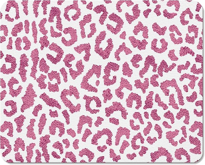Pink Cheetah Print Dish Drying Mats for Kitchen Counter, Retro Funky Pink Cheetah Absorbent Reversible Coffee Bar Mat Drying Pad for Leopard Print Kitchen Decor, 12x15 Inch