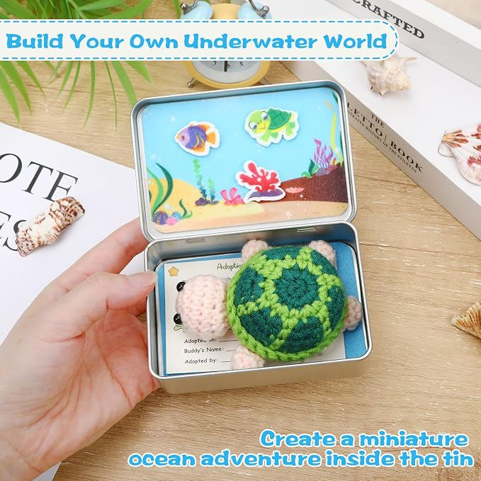 Little Pocket Turtle Mini Turtle Tin Desk Gift Back to School Gift | Cute mini turtle in a pocket tin, a collectible desk gift for coworkers, friends and turtle lovers.