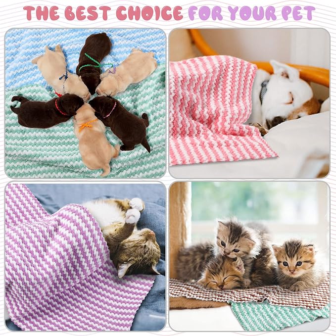 Moukeren 20pcs Guinea Pig Blankets, 16 x 24 Inch, Waffle Style, Multicolor | Washable Reusable Bedding Pads for Small Animals, Soft Absorbent Mats for Guinea Pig, Rabbit, Hamster, Hedgehog & Chinchilla