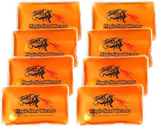 8 Pack Magic Hand Warmers, Reusable Snap Heat Packs, Reusable Pocket Hand Warmers, Portable handwarmers Used for Outdoor, Indoor, Working, Studying, Camping, Warm Gifts for Adults or Kids