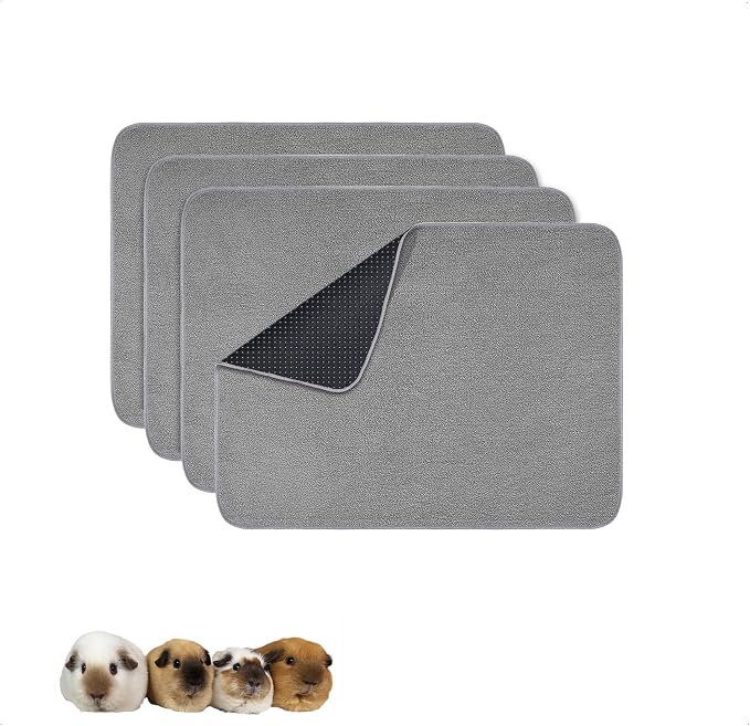 Guinea Pig Bedding, Cage Liners, Washable, Reusable & Leakproof | Premium Fleece Material, Instant Absorbent, Anti-Slip Bottom, Ideal Pee Pads for Small Animals.