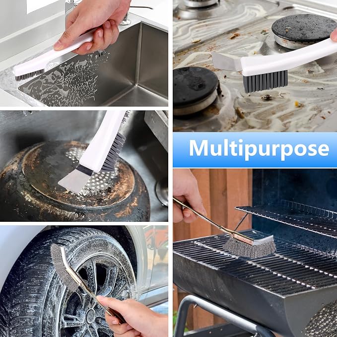 XANGNIER Bird Cage Cleaner Brush Kit Accessories,4 Pcs | Bird Poop Remover Cleaning Tools Set Accessories for Small,Medium,Large,Tall,Parakeet,Budgie,African Grey Parrot Birds Cage