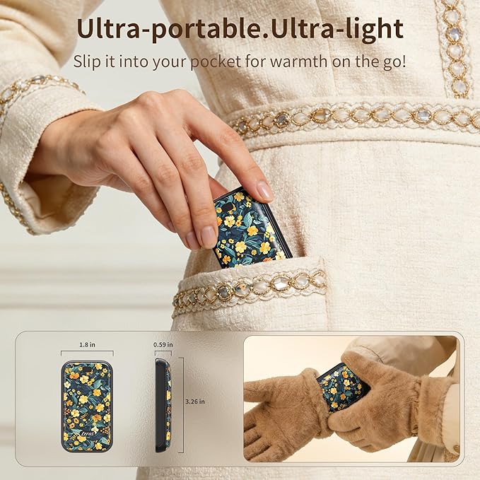 LEART Hand Warmers Rechargeable,2 Pack Electric Hand Warmers,3-Second Fast Heating,3 Heat Settings,Portable & Lightweight Gifts for Women Men,Outdoor,Camping,Hiking,Skiing,Hunting,Travel