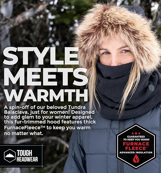 Tough Headwear Fleece Balaclava Ski Mask - Windproof Cold Weather Gear - Hunting Essentials - Ski Mask for Men