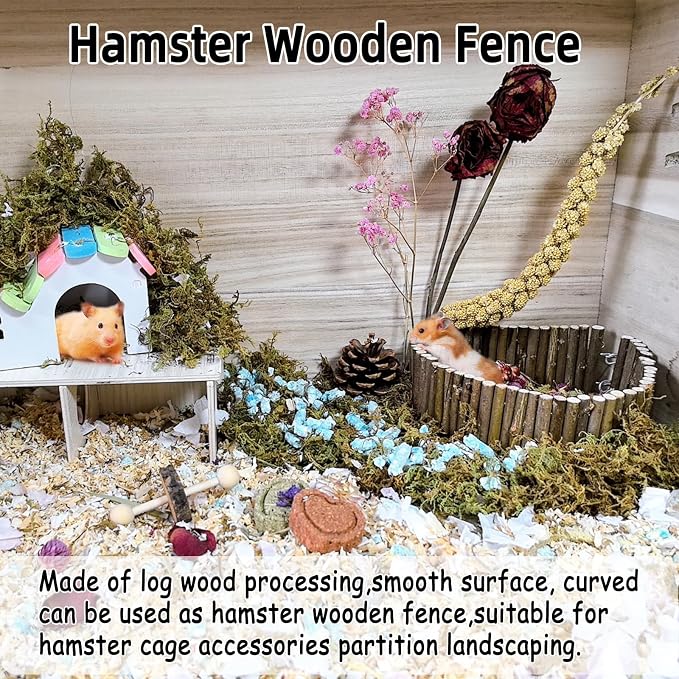 Rat Bendy Long Suspension Bridges 19.7 x 2.7 Inch Hamster Climbing Ladder Flexible Wooden Bridge for Dwarf Hamster Sugar Glider Rodents Mouse