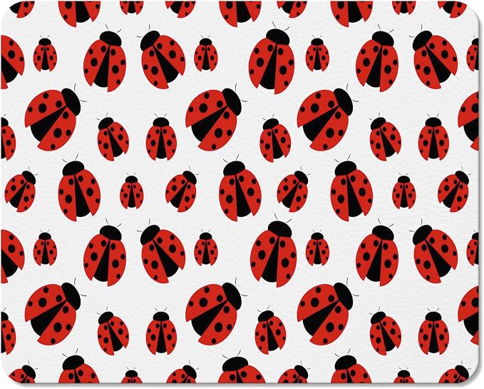Red Ladybug Dish Drying Mats for Kitchen Counter, Ladybug Gifts for Women, Ladybird Absorbent Reversible Coffee Bar Mat Drying Pad for Kitchen Decor, 12x15 Inch