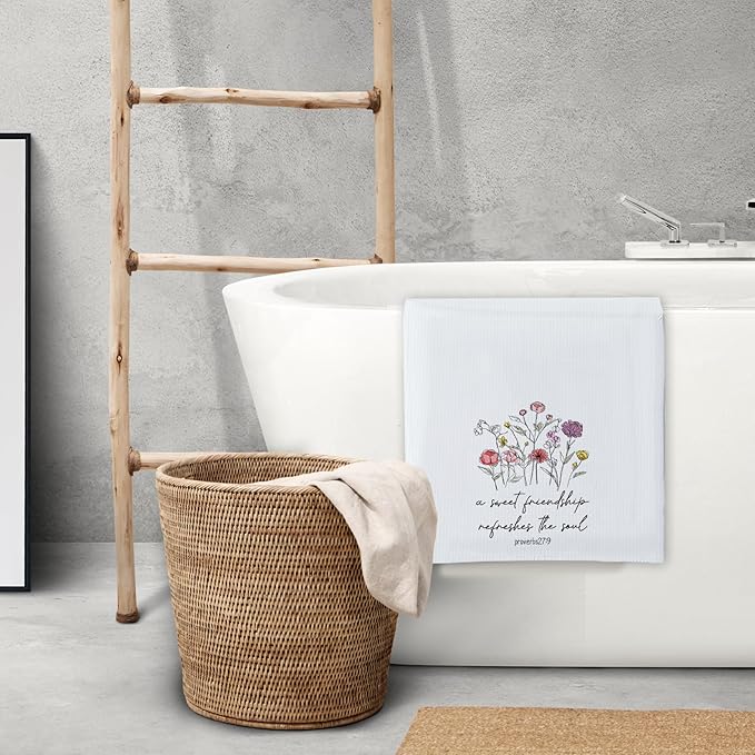 Gift Dish Towels for Best Friend, Christian Gifts for Men and Women, for Friends, Friendship Gift Tea Towels (24 x 16 in)