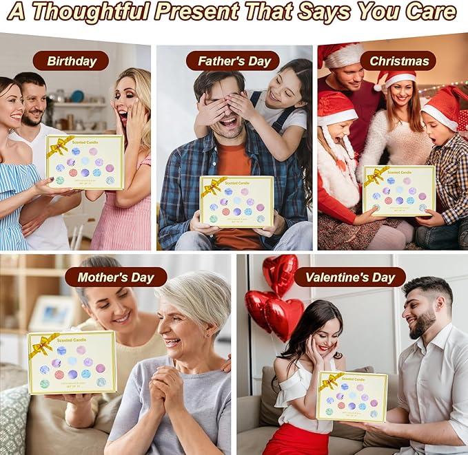 Scented Candles Gift Set for Women, Candles for Home Scented 12 Pack, Soy Wax Aromatherapy Candle Set, 300 Hour Long Lasting, Birthday Gifts for Women Best Friends Sister Colleague