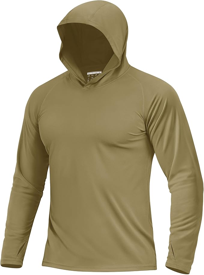 Boladeci Men's UPF 50+ Sun Protection Lightweight Hoodie Shirts Long Sleeve Fishing Shirt SPF UV Hiking Swim