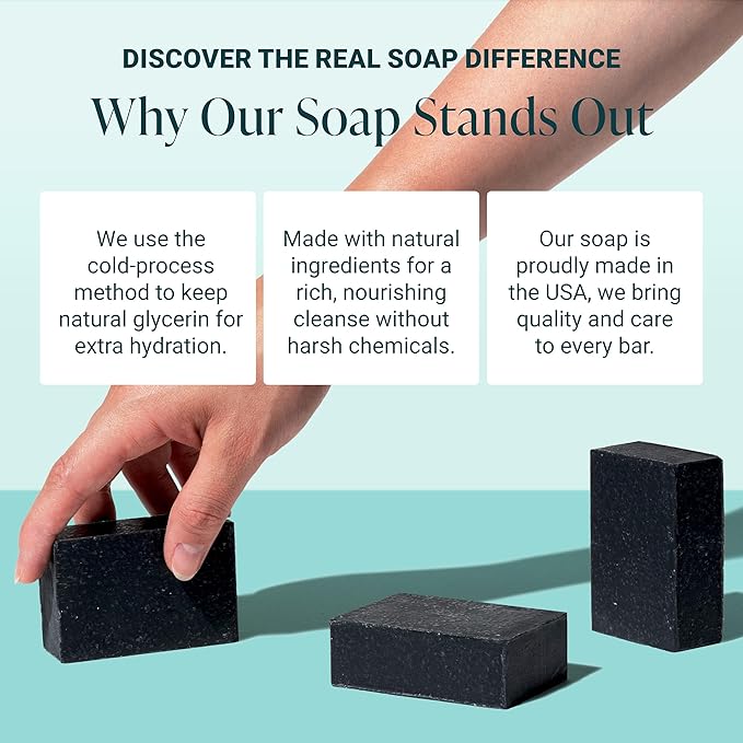 The Bubble Factory Handmade Soap, All Natural Soap for Women & Men, Hand, Bath & Body Natural Bar Soap, Vegan, Palm Oil Free, Made in USA with Shea Butter + Essential Oils, Tea Tree Mint, Single