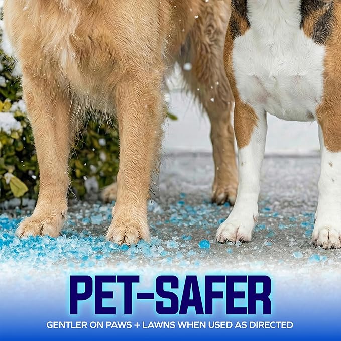 Snow Joe Crystal Blue Snow & Ice Melter, Heat-Generating Crystals, 50 Lb Bag - Fast-Acting Commercial Deicer and Remover for Concrete, Driveway, Sidewalk, and Outdoor Spaces