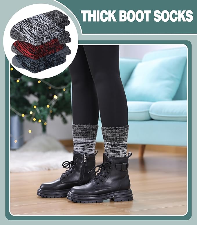 LANLEO Women Men Thermal Socks Warm Winter Extra Thick Insulated Heated Ski Crew Boot Socks for Cold Weather