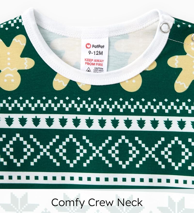 PATPAT Christmas Family Matching Pajama Sets Includes Christmas Socks - Perfect for Family Photos & Holiday Celebrations