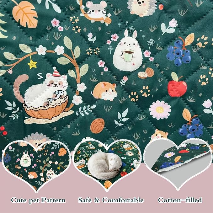 Ferret Cage Liner for Ferret Nation & Critter Nation Cage | Washable Bedding, Leakproof Cage Accessories for Ferrets, Chinchillas, Rats & Other Small Animals(Bottom Pan Liner)