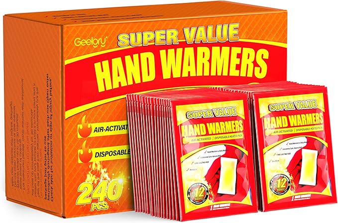Hand Warmers Disposable 700/500/375/240/175/125/90Pcs, Long-Lasting Up to 12 Hours for Warm Body, Safe Portable Hand Warmers for Foot, Heater for Camping, Fishing, Winter
