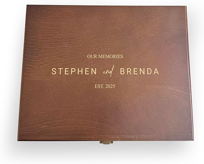Personalised Engraved Wooden Keepsake Box, Wedding Memory Box, Personalized Keepsake Wood Box, Custom Wedding Gift, Custom Photo Box, Gifts for Her
