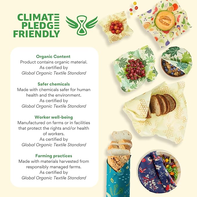 Bee's Wrap Beeswax Wraps for Food - Cut to Size 14x52" Wax Paper Roll - Made in USA Reusable Waxed Paper & Bowl Covers - Organic Eco-Friendly Alternative to Aluminum Foil, Mushroom Magic