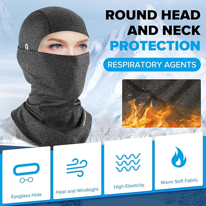 West Biking Balaclava Ski Mask Warm Face Mask for Cold Weather Lightweight Windproof Thermal Winter Scarf Face Mask Men Wome