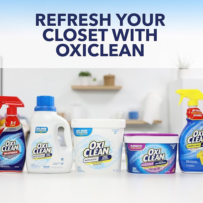 OxiClean White Revive Laundry Whitener and Stain Remover Power Paks, 24 Count (Pack of 2)