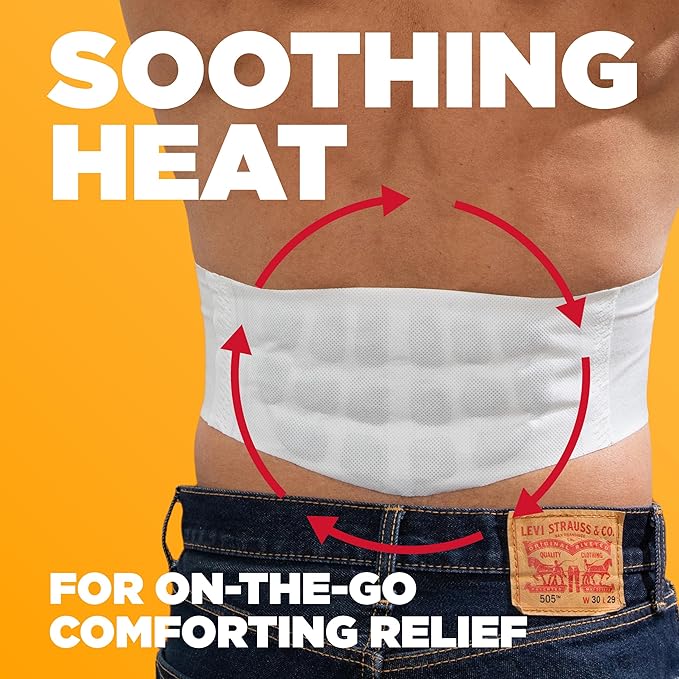 ThermaCare Advanced Back & Hip HeatWraps - Long-Lasting, Disposable Heat Therapy for Lower Back Pain, Muscle Soreness, & Herniated Discs - Drug-Free (L-XL, Pack of 5)