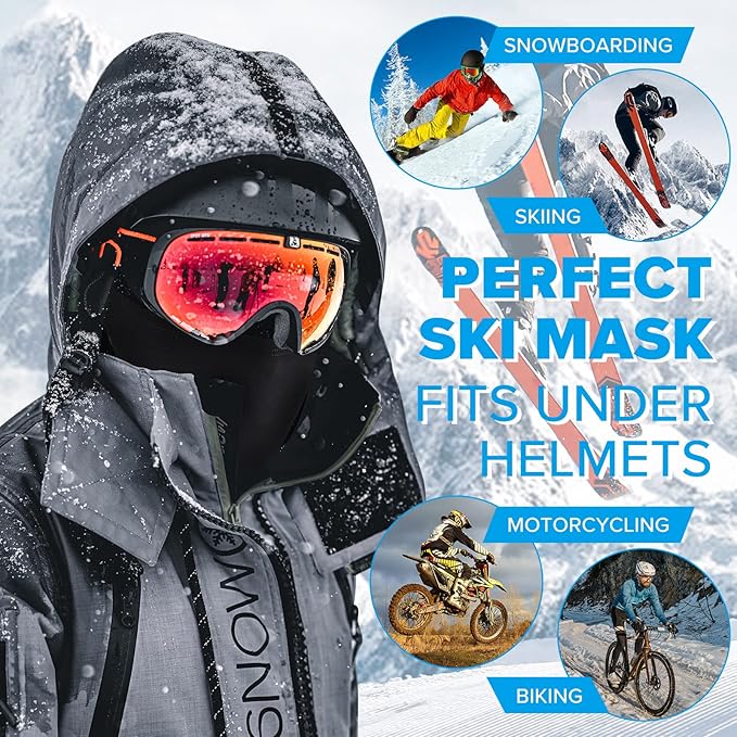West Biking Balaclava Ski Mask Warm Face Mask for Cold Weather Lightweight Windproof Thermal Winter Scarf Face Mask Men Wome