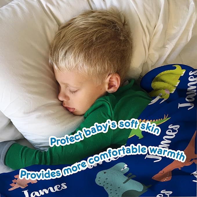 Ships Next Day- Custom Blanket with Name, Personalized Kids Throw Blankets, Teen Girl Gifts Trendy Stuff, Christmas Birthday Gifts for Boys Girls