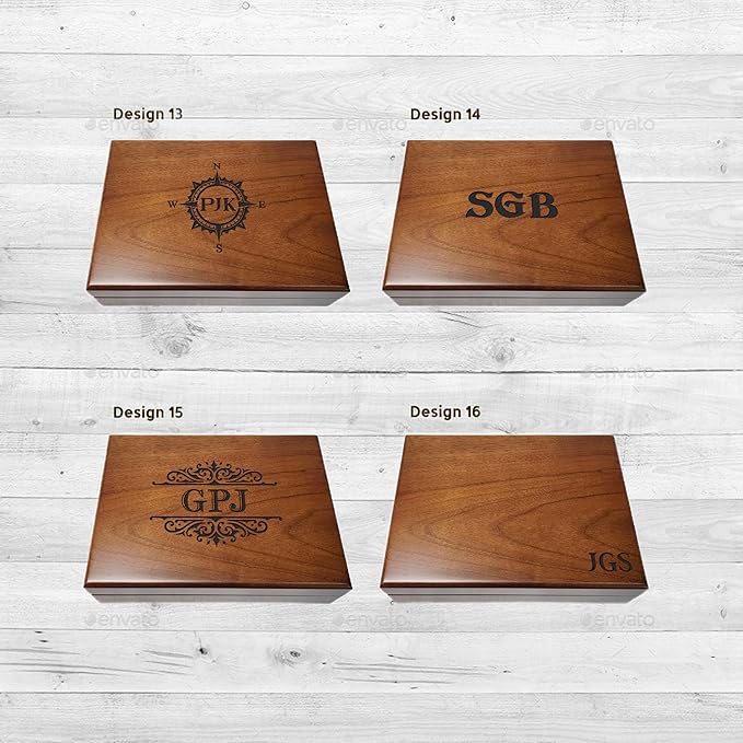 Personalized Keepsake Box | Walnut Wooden Memory Box Gift for Anniversary, Wedding, Valentine, Birthday, Baby Shower, Groomsman | Handmade Keepsake Storage Organizer | Engraved Name Box