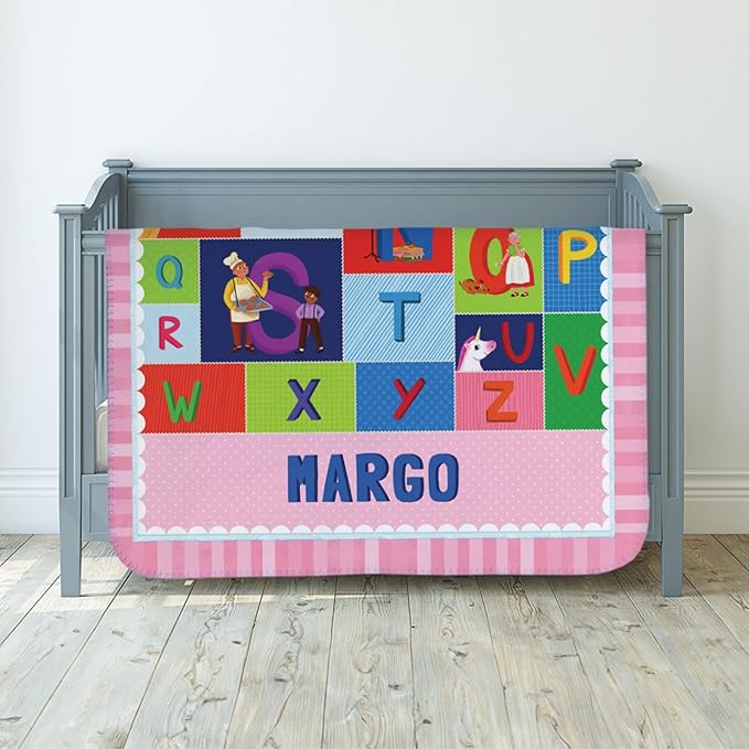 I See Me! Personalized Blanket - Name Blanket - Christening Gift - Baptism Gift - Custom Baby, Newborn, Sherpa Throw Blanket