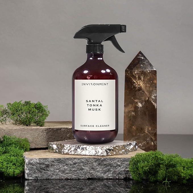 ENVIRONMENT Inspired by 5-Star Resort 1HT Surface Cleaner, 16oz Luxury Surface Cleaner (Santal | Musk) Home Essentials, Scented Cleaning Products, Vegan & Cruelty-Free