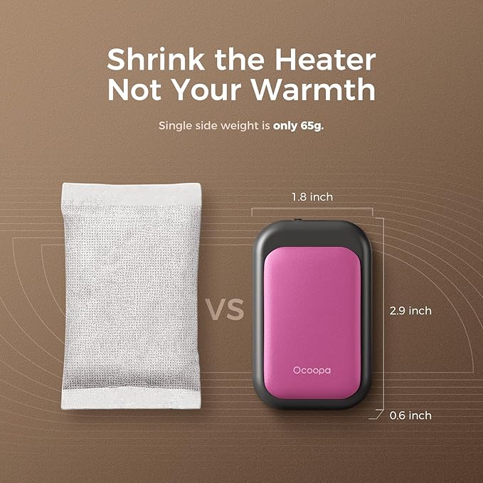 OCOOPA Magnetic Rechargeable Hand Warmers 2 Pack, Card-Style Electric AI Hand Warmers, 8hrs x2, UL Certified, Pocket Portable Hands Heater for Men Women, Hunting Essentials, UT4 Young