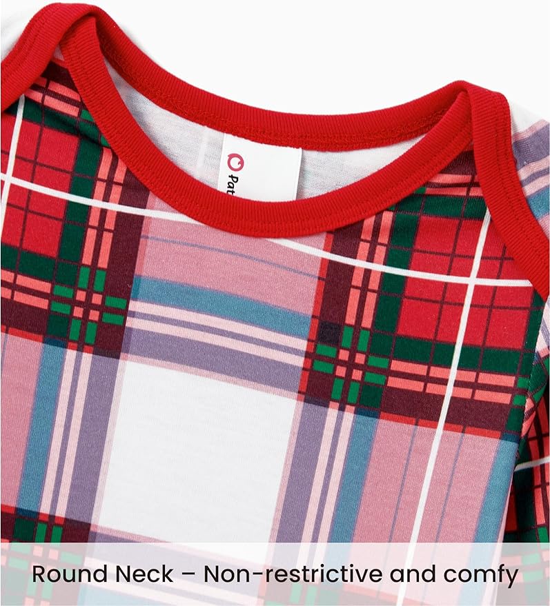 PATPAT Christmas Family Matching Pajama Sets Includes Christmas Socks - Perfect for Family Photos & Holiday Celebrations
