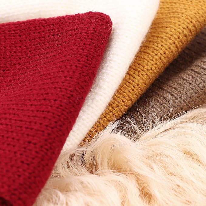 DRESHOW Winter Knit Chunky Headbands for Women Crochet Turban Knitted Ear Warmer Fashion Head Wrap 6 Pack