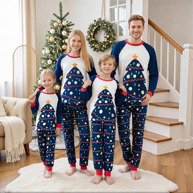 WephuPSho Christmas Family Matching Pajamas, Festive Xmas Jammies Sets for the Whole Family, Holiday Pjs Christmas