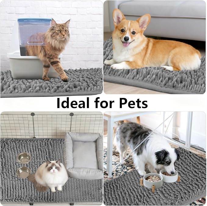 5 Pcs Guinea Pig Cage Liner 16 x 24 Inch Dark Gray Guinea Pig Bedding Washable Training Mat Reusable Small Animal Sleeping Pee Pads for Bunny Hamster