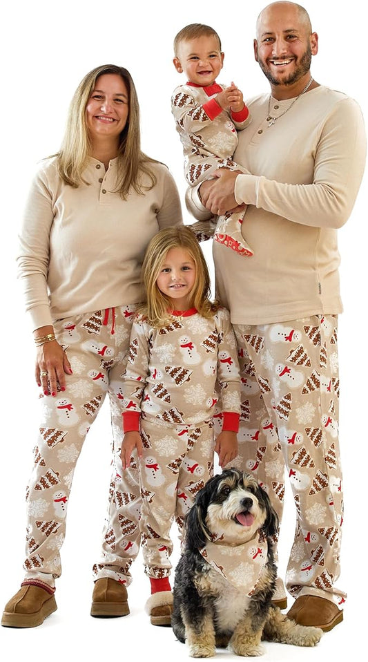 JAMIE Matching Family Jammies Holiday Pajamas 100% Organic Cotton PJs Adults, Kids, Toddlers, Baby, Pets