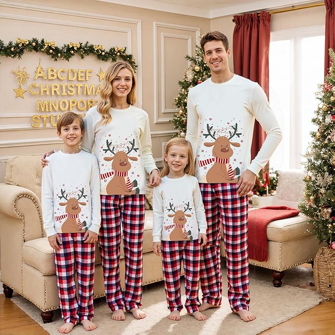 Christmas Family Pajamas Matching Sets, Matching Christmas Pjs For Family and Dog, Holidays Jammies Family Pjs Set