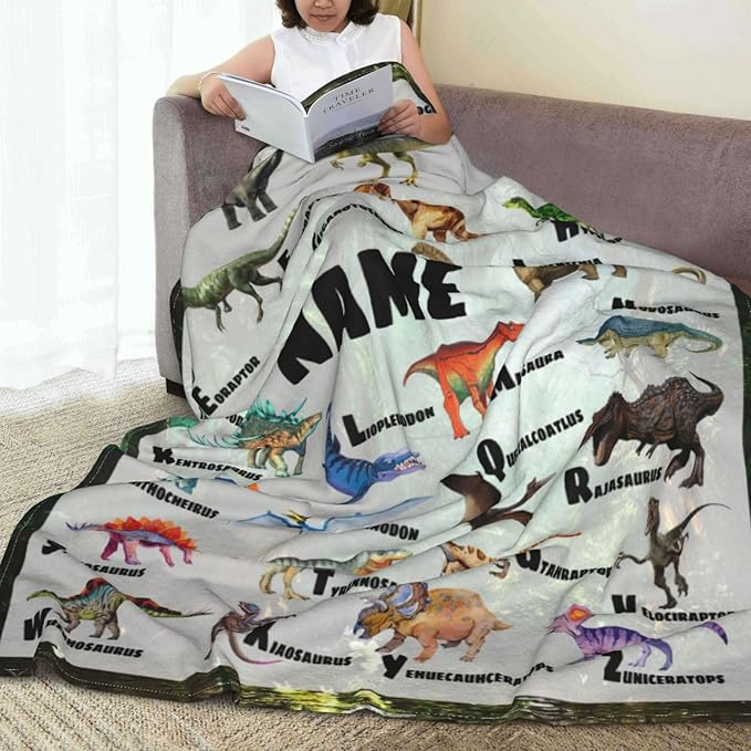 Personalized Baby Blankets for Girls Boys, Custom Baby Blanket with Name, Customized Baby Blanket Gifts for Kids Newborn for Birthday Christmas