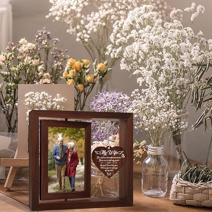 Vetbuosa Memorial Picture Frame for Loss of Wife - Sympathy and Bereavement Gift - Remembrance Funeral Condolence - Fits 4x6 In Photo
