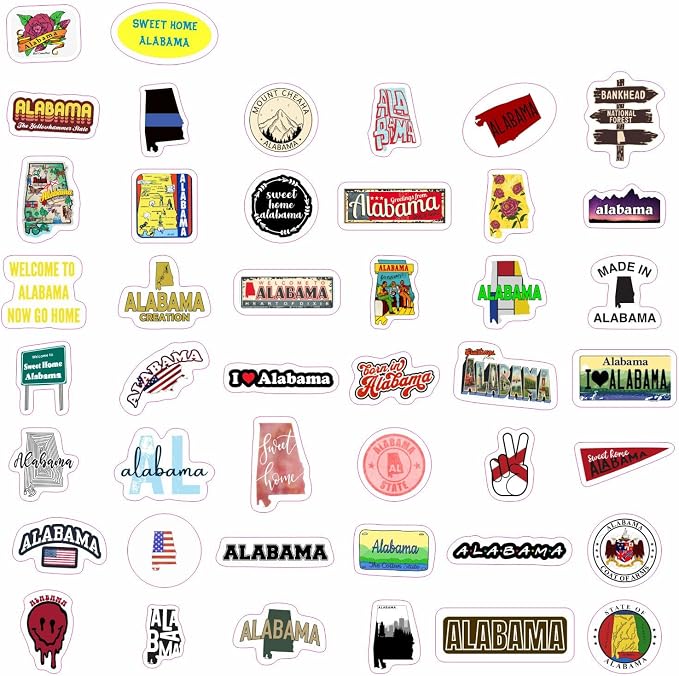 Alabama Stickers for Laptop, Alabama Party Supplies & Decorations, Gifts for Women & Men