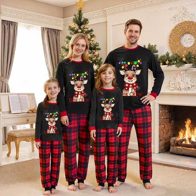 WephuPSho Christmas Family Matching Pajamas, Festive Xmas Jammies Sets for the Whole Family, Holiday Pjs Christmas