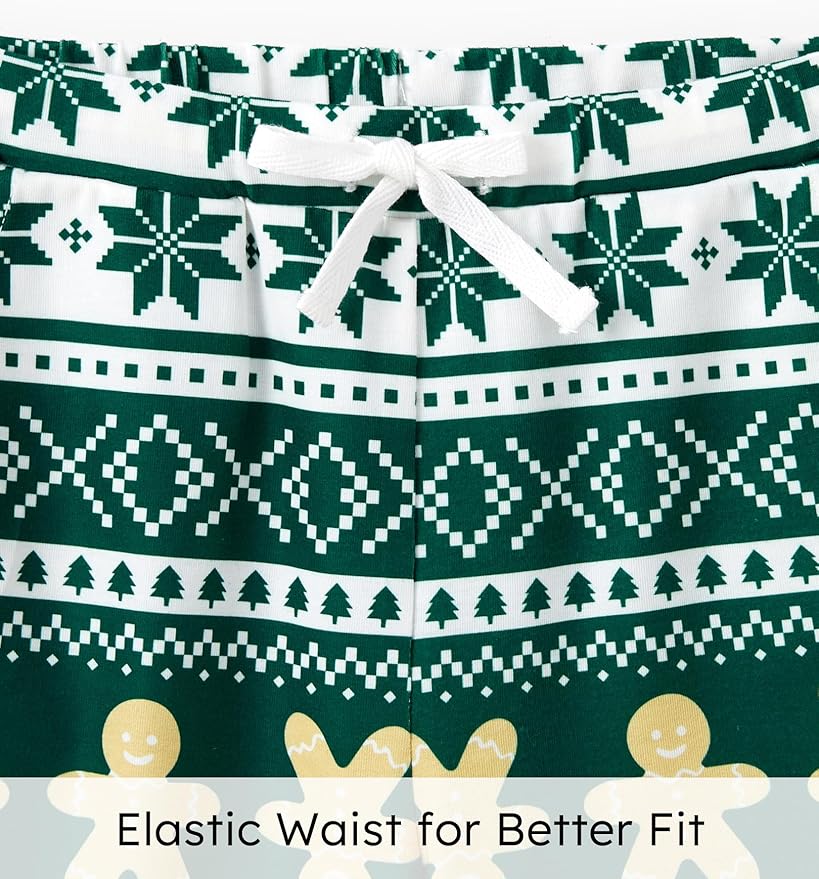 PATPAT Christmas Family Matching Pajama Sets Includes Christmas Socks - Perfect for Family Photos & Holiday Celebrations