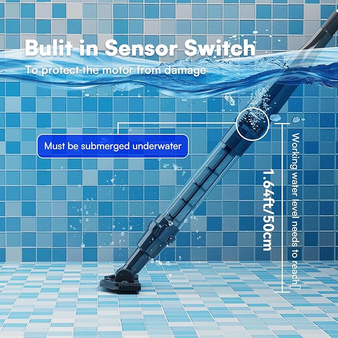 Handheld Spa Hot Tub Vacuum- Cordless Small Above Ground Pool Cleaner with 2 Brush Heads, 90 Mins Running Time, 12 Gallons/Min Powerful Suction, Ideal for Cleaning Debris and Sand Underwater, Black