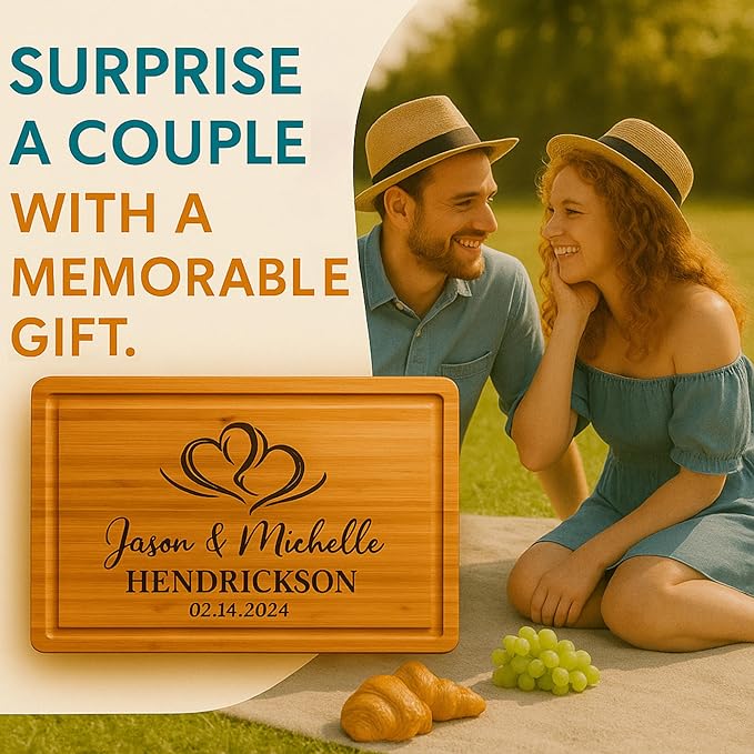 Personalized Unique Anniversary Wedding Gifts for Couples - Men, Women, 1st to 25th or 50th Anniversary Present for Him, Her, Husband, Wife, Parents, Best Custom Couple Gift Ideas