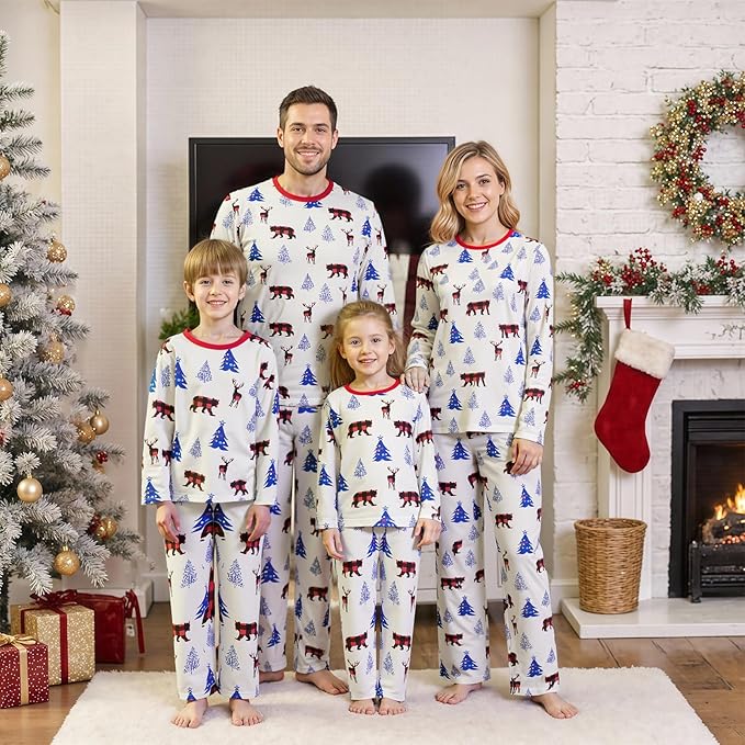 Christmas Pajamas for Family Matching Family Christmas Pajamas Set PJS Holiday Xmas Family Jammies Sleepwear